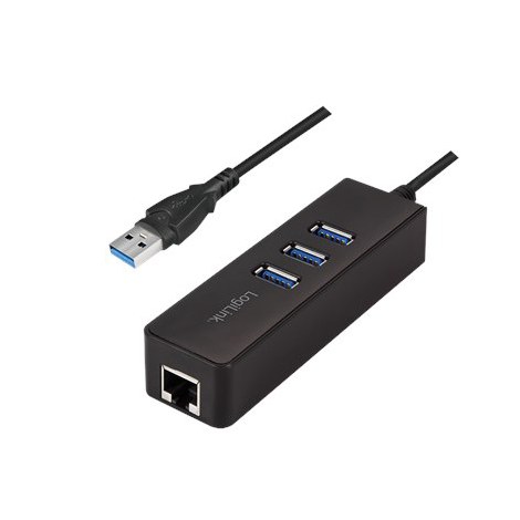 Logilink | USB 3.0 3-port Hub with Gigabit Ethernet | UA0173A - 3